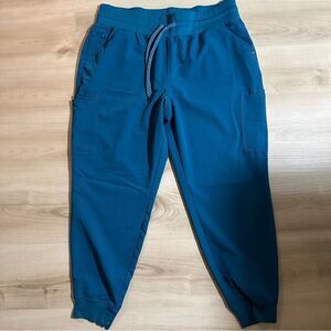 Jaanuu Women’s 13 Pocket Teal Scrub‎ Jogger Sz XLP Antimicrobial